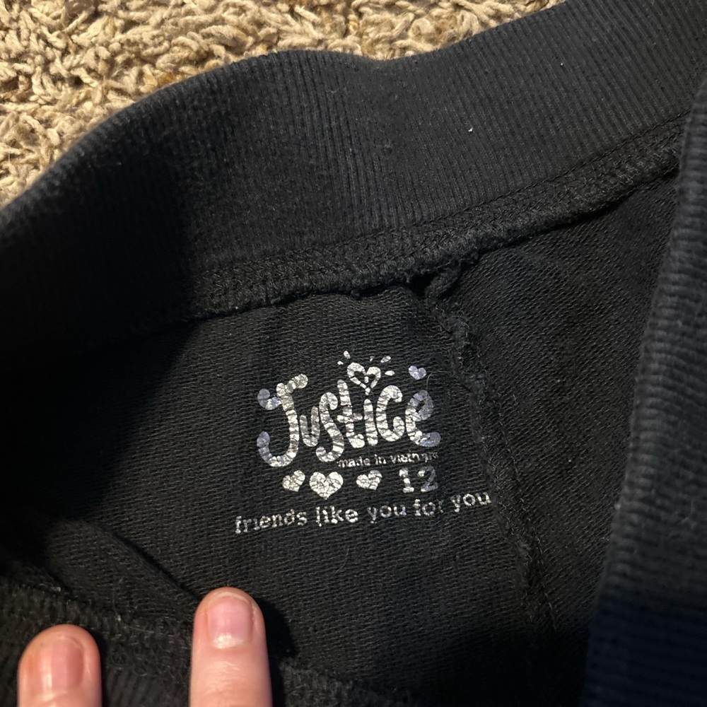 Justice Classic Black Knit Top